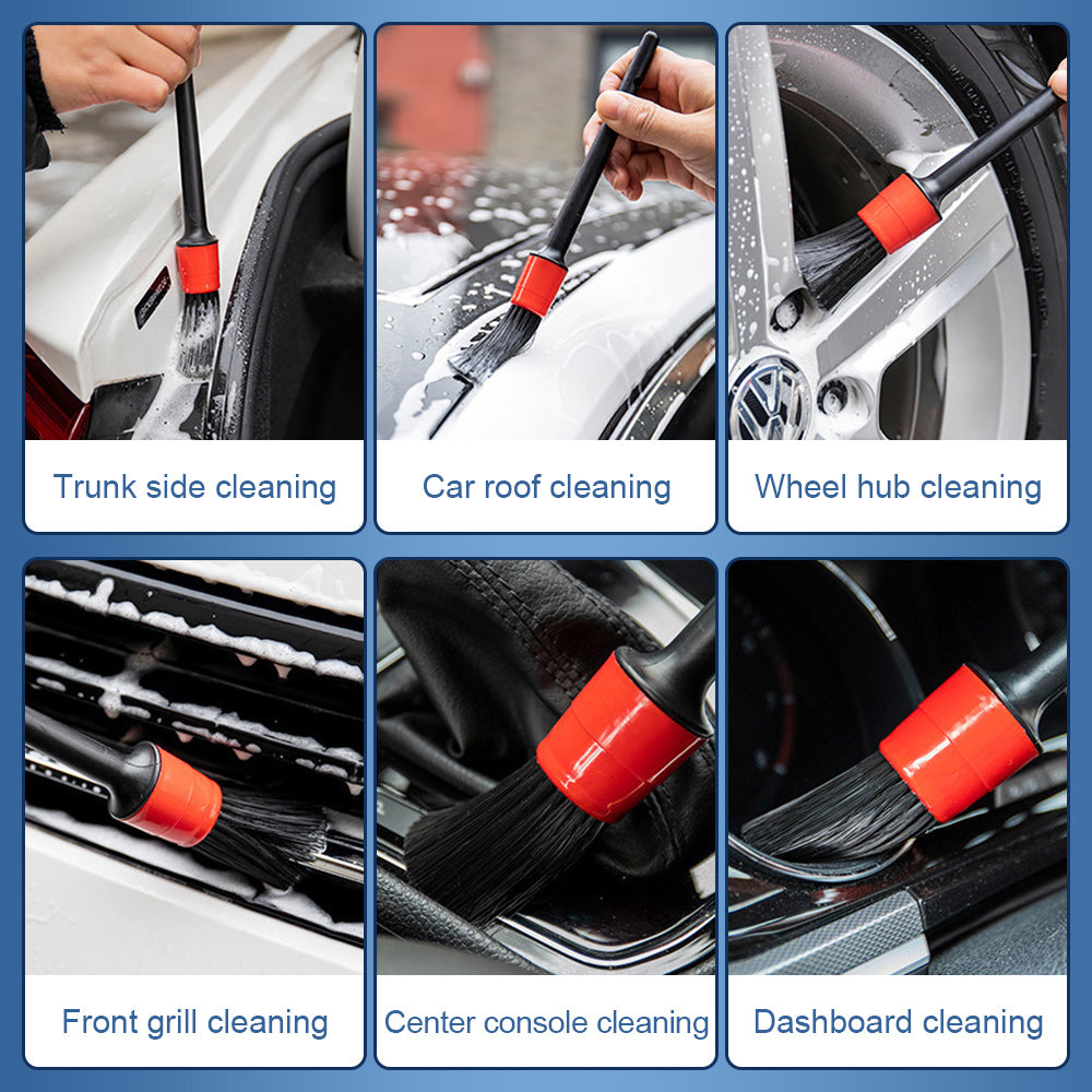 Car Detailing Brush Set — Soft Bristle Cleaning Brushes (5-Piece)