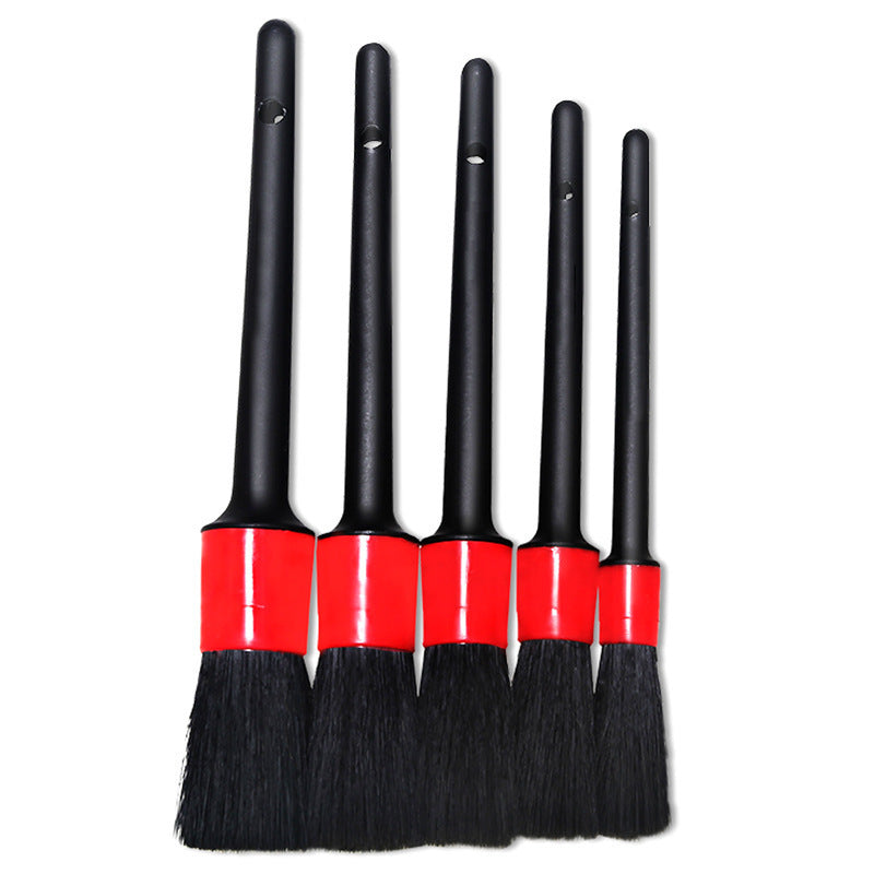 Car Detailing Brush Set — Soft Bristle Cleaning Brushes (5-Piece)