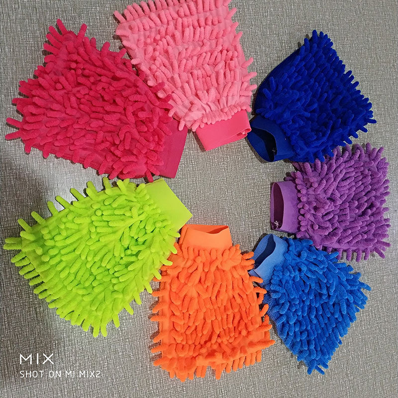 Chenille Microfiber Car Wash Mitt — Soft, Scratch
